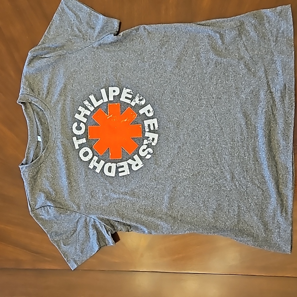 Vintage Styled Rock Concert Tee Short Sleeve Gray T-shirt Red Hot Chili Peppers - Picture 2 of 5